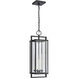 Gladwyn 3 Light 8.25 inch Matte Black with Off White Outdoor Pendant