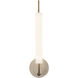 Wick 5.13 inch Vintage Brass and Travertine Wall Sconce Wall Light