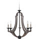 Winton 5 Light 29.5 inch Weathered Pine Chandelier Ceiling Light
