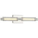 Double Barrel LED 23 inch Polished Nickel Bath Light Wall Light