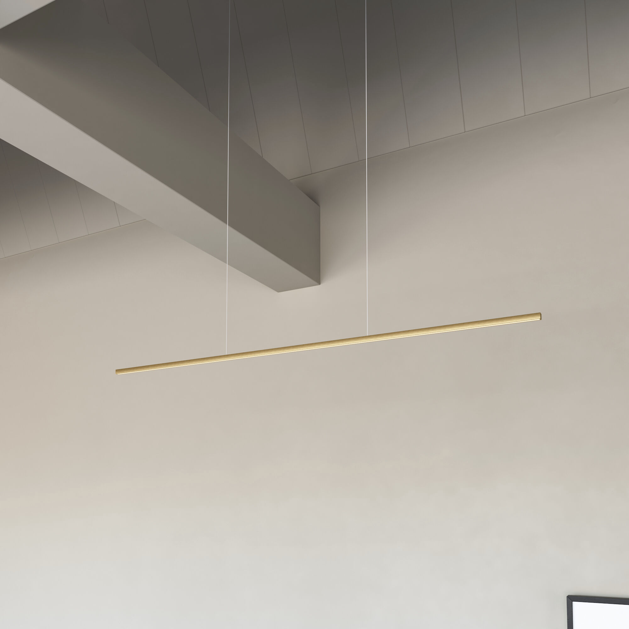Vega Minor LED 47.38 inch Brushed Gold Linear Pendant Ceiling Light