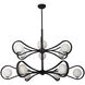 Elliptical 12 Light 48 inch Matte Black Pendant Ceiling Light