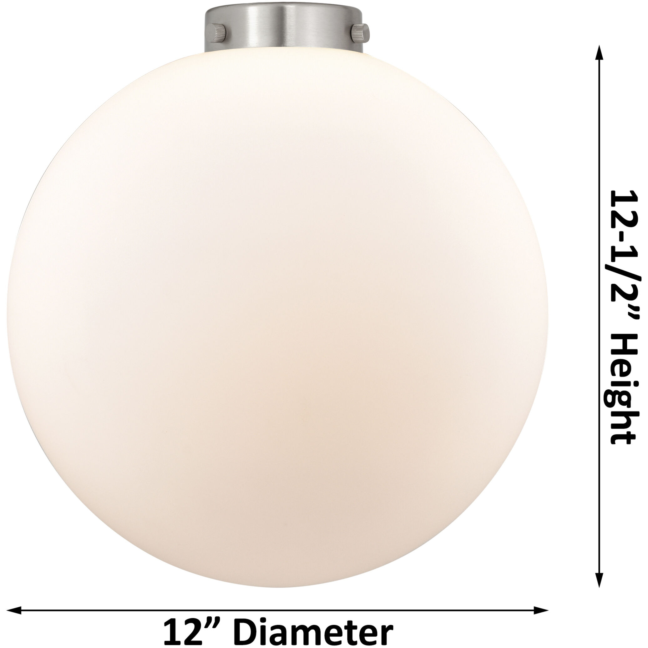 Edison Beacon LED 12 inch Brushed Satin Nickel Mini Pendant Ceiling Light in Seedy Glass