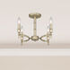 Cambay 4 Light 13 inch White Gold Semi-Flush Mount Ceiling Light