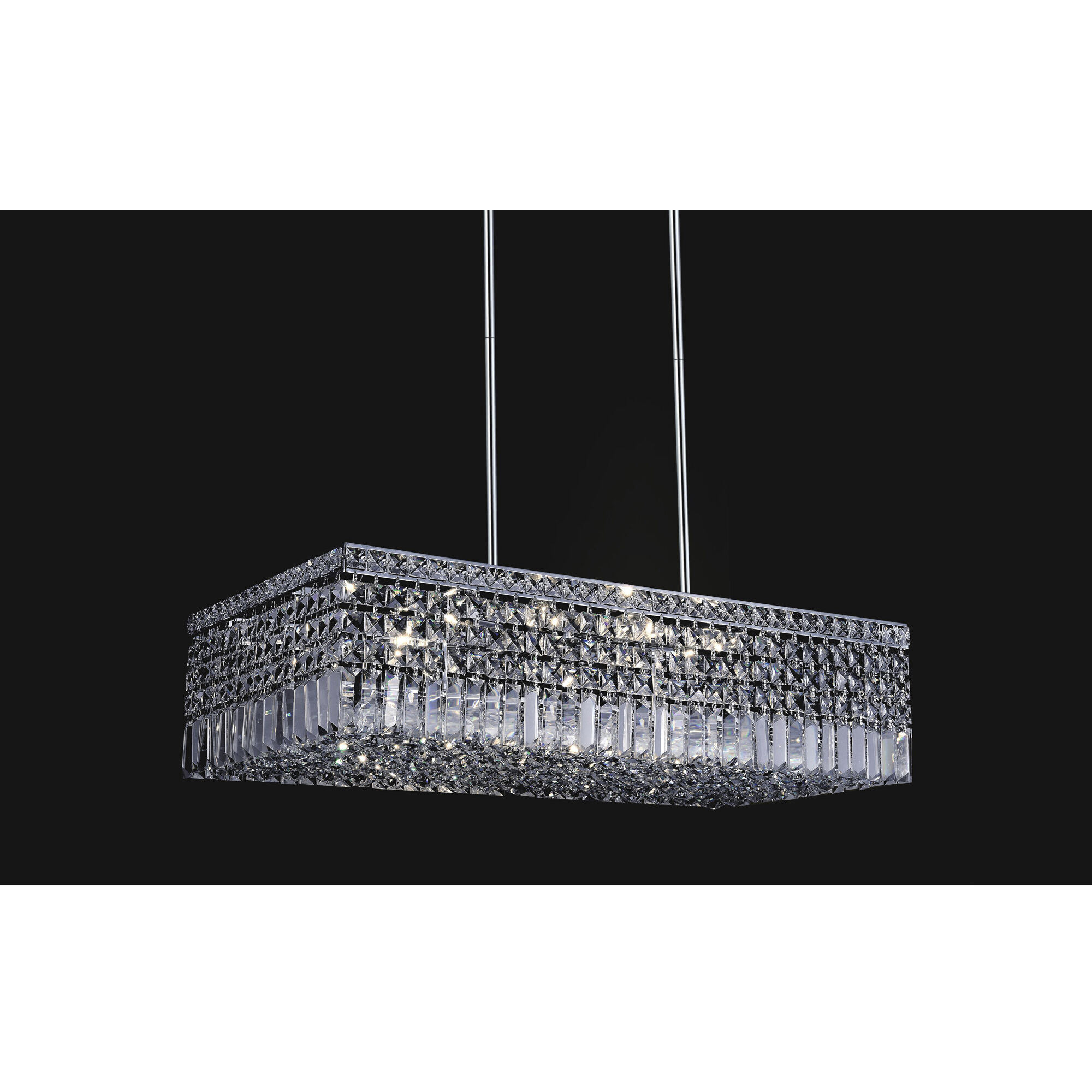 Colosseum 10 Light 30 inch Chrome Island/Pool Table Light Ceiling Light