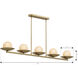 Olenne 5 Light 64 inch Legacy Brass Linear Chandelier Ceiling Light