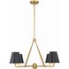 Xavier 4 Light 31.75 inch Vibrant Gold Chandelier Ceiling Light