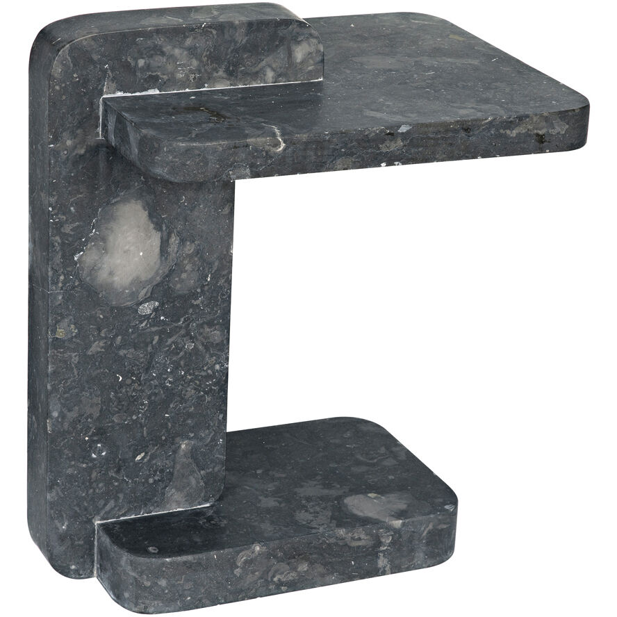 North 22.5 X 20 inch Black Marble Side Table