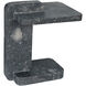 North 22.5 X 20 inch Black Marble Side Table