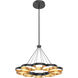 Maestro LED 32.25 inch Black and Gold Chandelier Ceiling Light