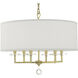 Paxton 6 Light 25.5 inch Aged Brass Chandelier Ceiling Light