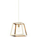 Rosalie 1 Light 12 inch White and Aged Gold Brass Pendant Ceiling Light
