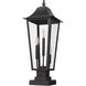 Gannon 3 Light 27.75 inch Black Outdoor Pier Mounted Fixture in G9