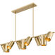 Lumina 9 Light 55 inch Modern Gold Linear Chandelier Ceiling Light