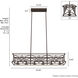 Langwood 6 Light 40.25 inch Onyx Bengal Linear Chandelier Ceiling Light