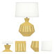 Small Orion 17.63 inch 60 watt Sunset Yellow Accent Lamp Portable Light, Polished Nickel Accents