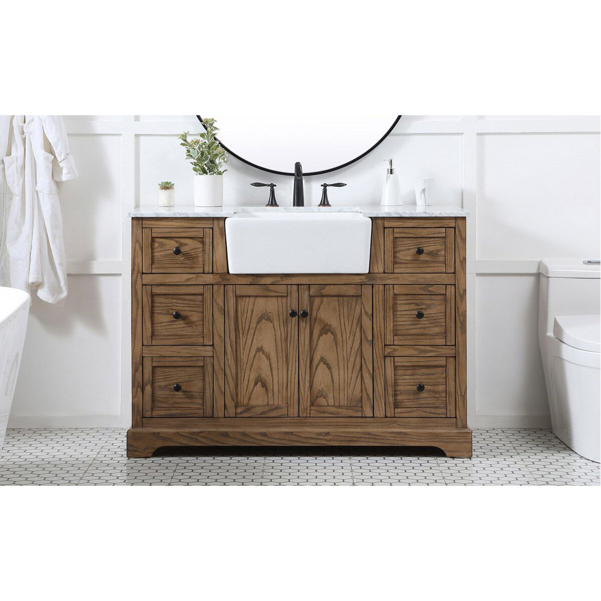 Franklin 48 X 22 X 35 inch Driftwood Bathroom Vanity Cabinet