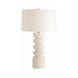 Wheaton 29 inch 150 watt White Crackle Table Lamp Portable Light