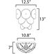 Isla 1 Light 12.5 inch Natural Aged Brass Wall Sconce Wall Light in White