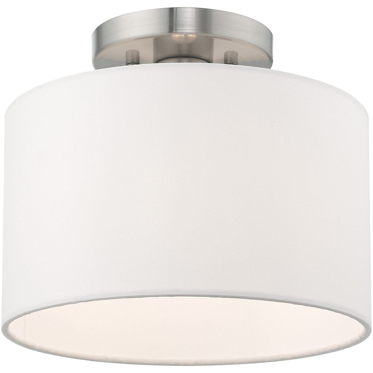 Clark 1 Light 10 inch Brushed Nickel Semi-Flush Mount Ceiling Light