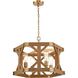 Structure 4 Light 23 inch Oak Chandelier Ceiling Light