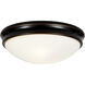Atom 2 Light 12.5 inch Oil Rubbed Bronze Flush Mount Ceiling Light in 2700K
