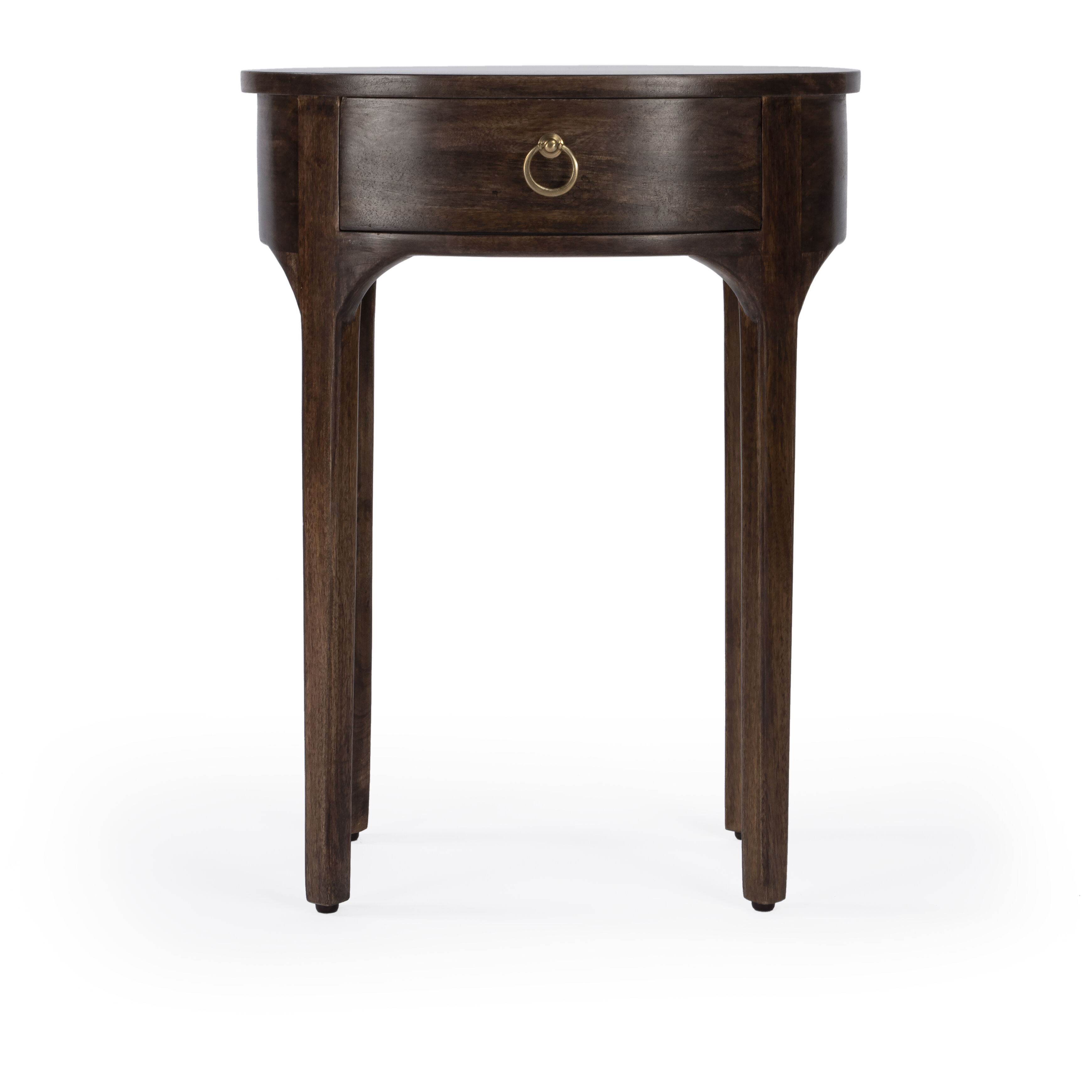 Alinia 1 drawer End Table in Dark Brown