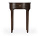 Alinia 1 drawer End Table in Dark Brown