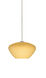 Peri LED Satin Nickel Pendant Ceiling Light in Vanilla Matte Glass