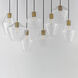Geode 8 Light 17.5 inch Natural Aged Brass Multi-Light Pendant Ceiling Light