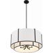 Carlyn 6 Light 28 inch Black Chandelier Ceiling Light