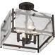 Glenwood 4 Light 14 inch English Bronze Semi-Flush Ceiling Light