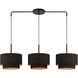 Sentosa 3 Light 49 inch Black Linear Chandelier Ceiling Light, Large