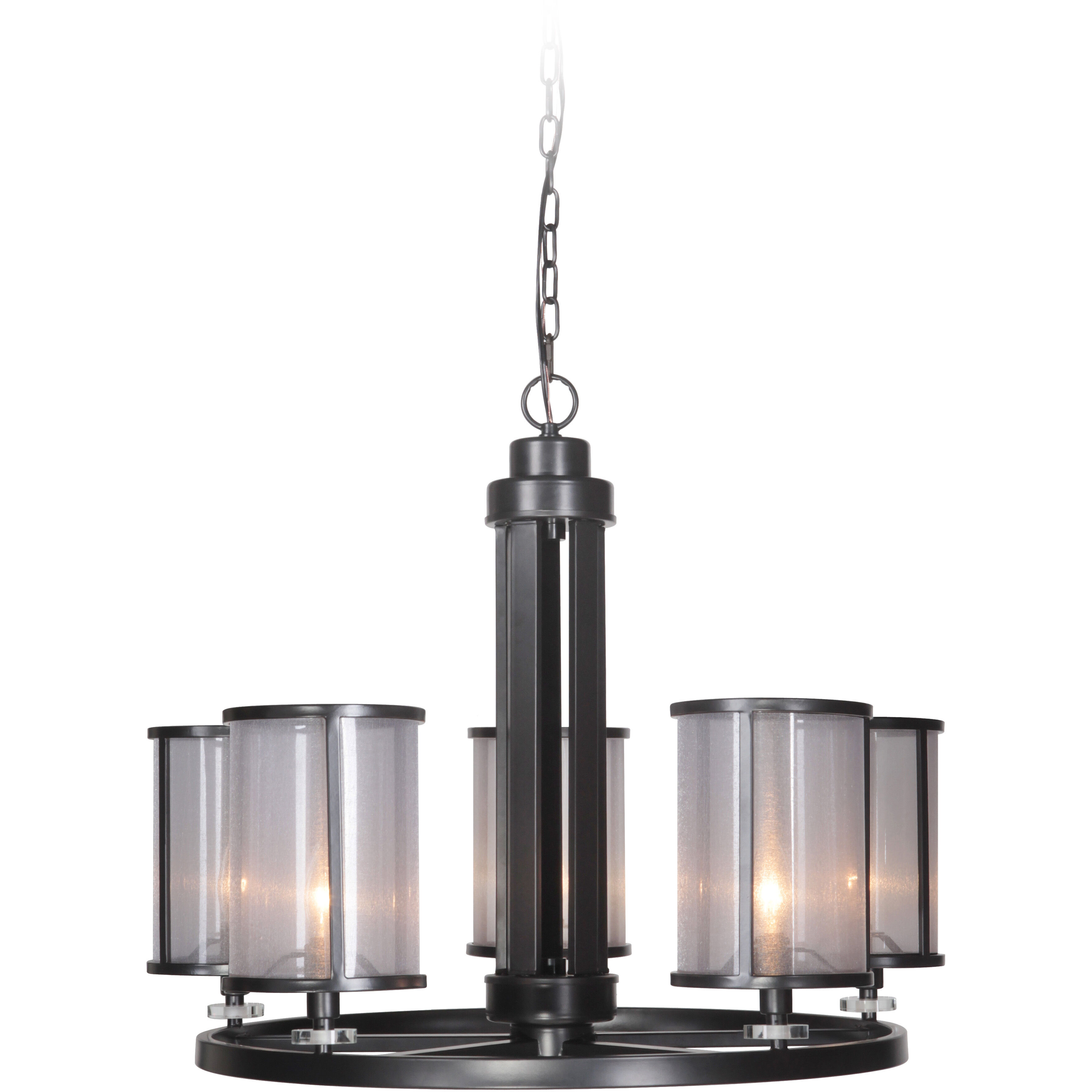 Danbury 5 Light 29 inch Matte Black Chandelier Ceiling Light