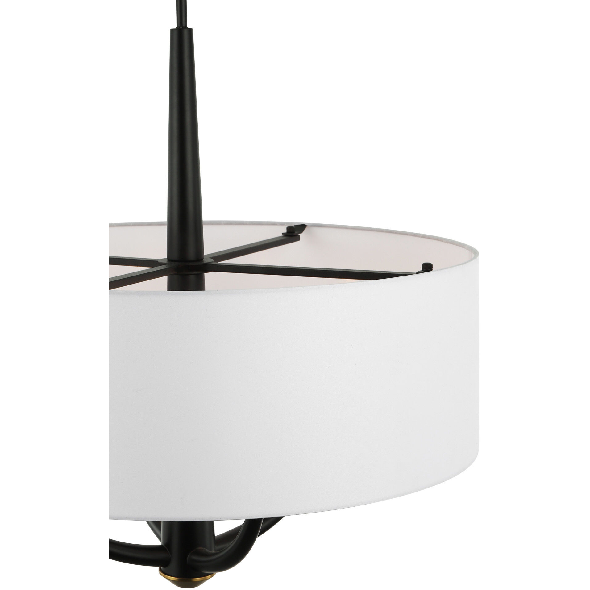 Patchwork 4 Light 24 inch Black with Satin Brass Pendant Ceiling Light in Black/Satin Brass