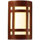 Ambiance LED 5.75 inch Hammered Copper and White ADA Wall Sconce Wall Light
