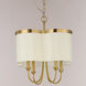 Clover 4 Light 20 inch Satin Brass Chandelier Ceiling Light