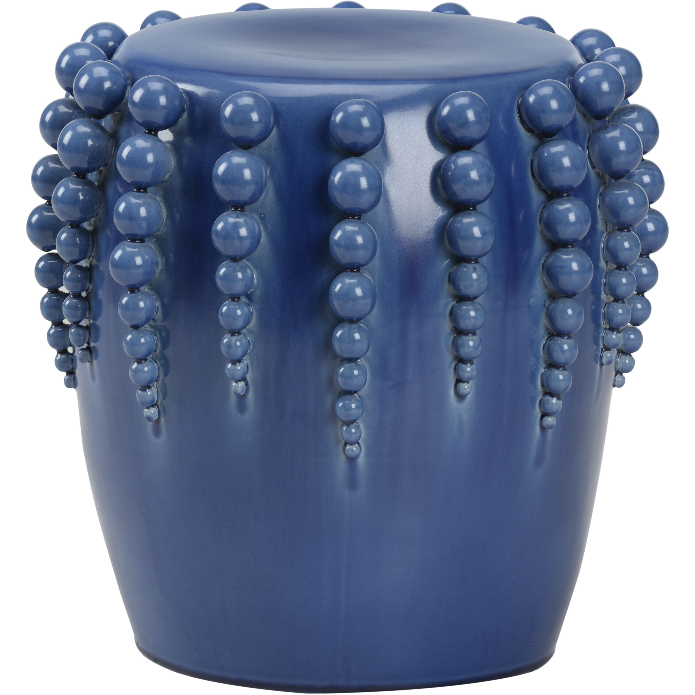 Sea Urchin 18 inch Blue Garden Stool