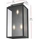 Valentin 3 Light 17 inch Black Outdoor Wall Sconce