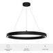 Canoga 1 Light 30 inch Matte Black Chandelier Ceiling Light, Large
