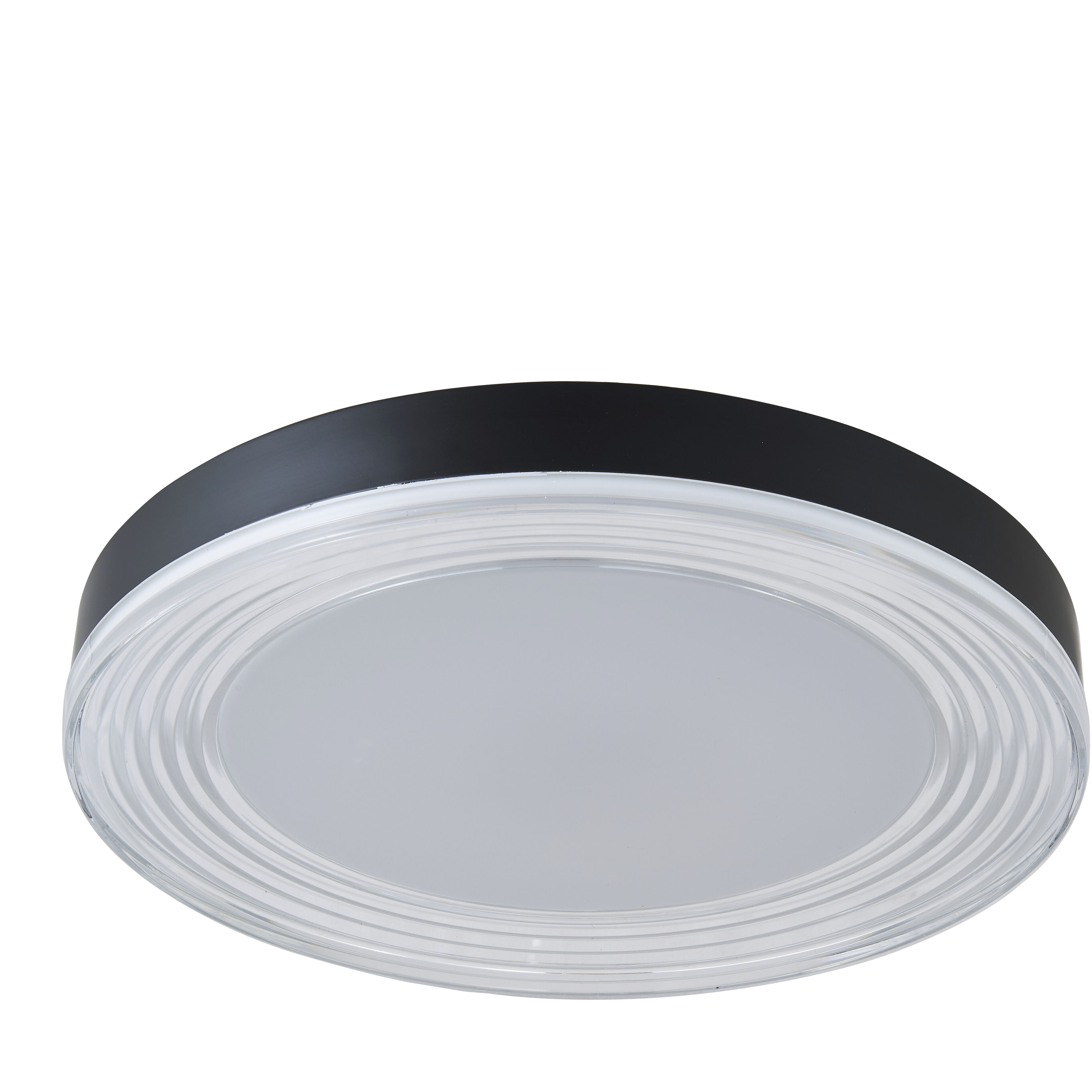 Waves LED 20 inch Matte Black Flush Mount Ceiling Light