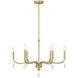 Viremont 6 Light 28 inch Vintage Brass Chandelier Ceiling Light