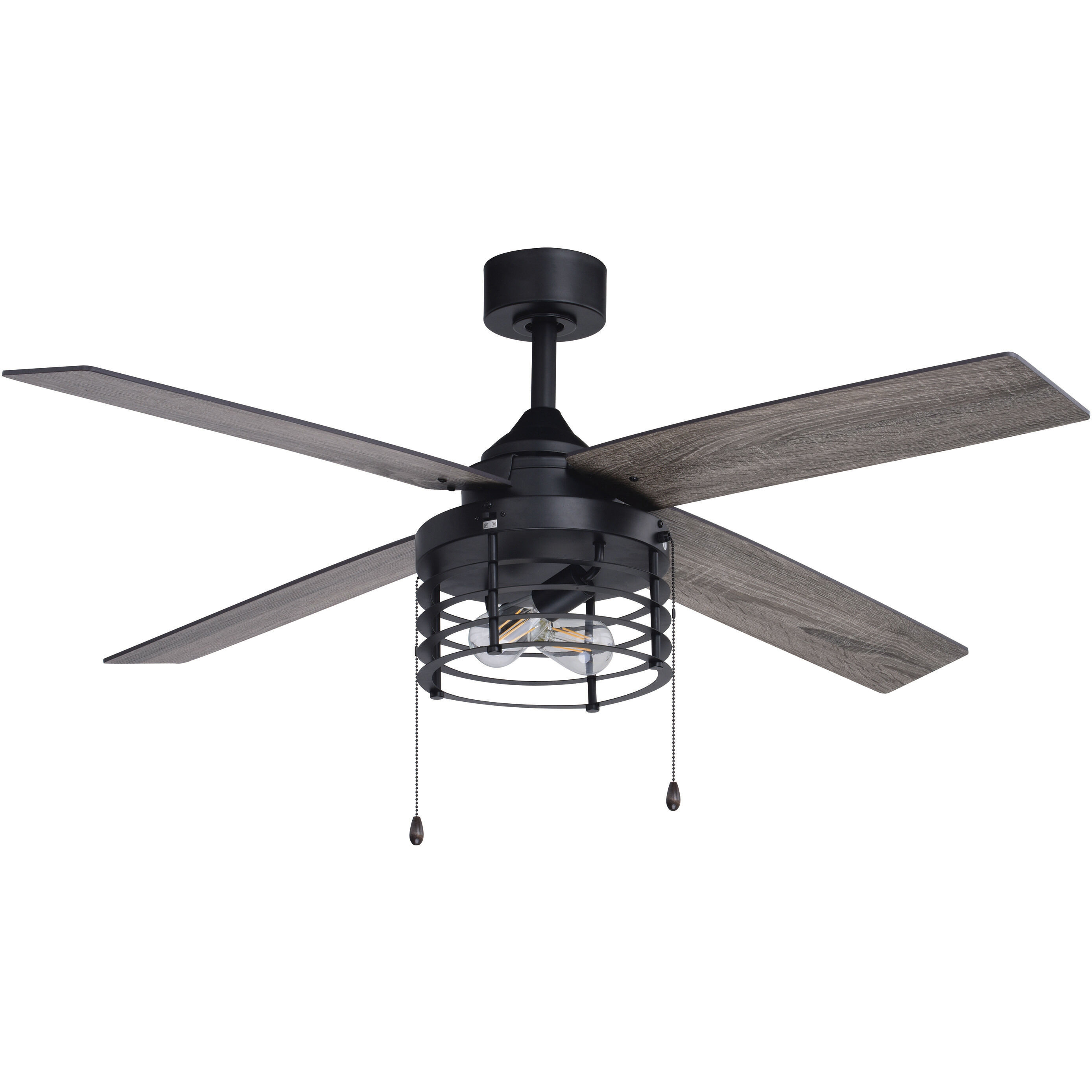 Rowan 22.44 inch Black with Driftwood-Black Walnut Blades Ceiling Fan