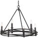Weaver 6 Light 27.13 inch Matte Black Chandelier Ceiling Light
