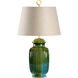 Vietri 31 inch 100 watt Hand Sculpted/Aquamarine Glaze Table Lamp Portable Light