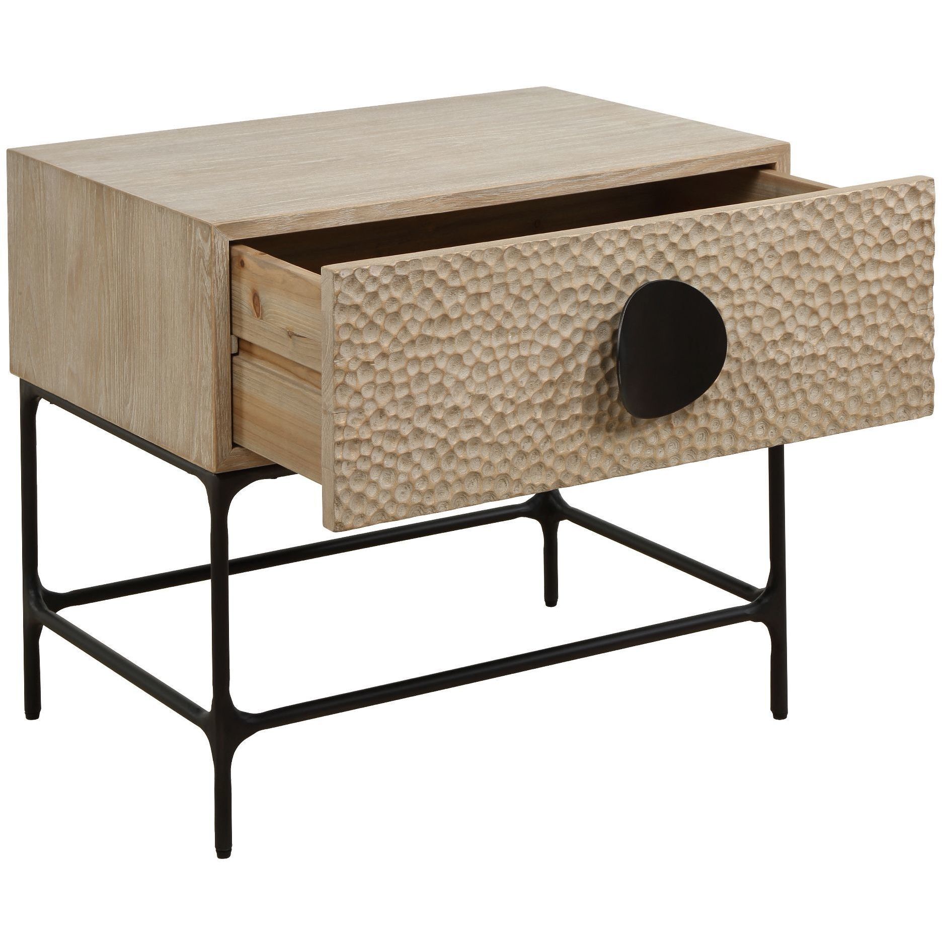 Lunar 26 X 23 inch Elm and Black Side Table