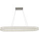 Chevron LED 47.24 inch Brushed Nickel Linear Island Pendant Ceiling Light