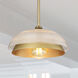Crawford 1 Light 11.75 inch Brushed Champagne Brass Pendant Ceiling Light