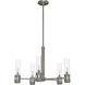 River Mill 5 Light 24 inch Brushed Nickel Chandelier Ceiling Light