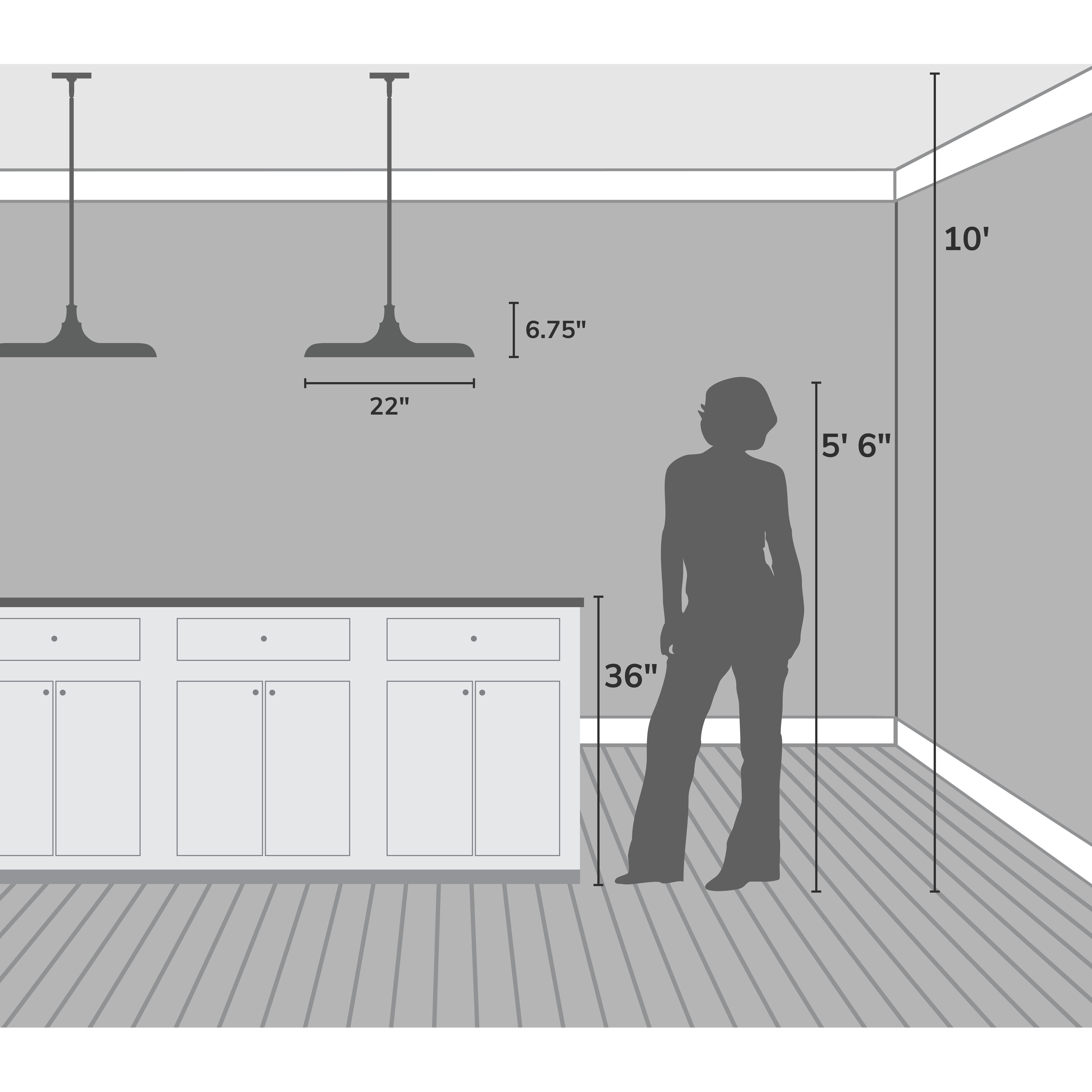 Moriso 1 Light 22 inch Matte Black and Modern Brass Pendant Ceiling Light, Large